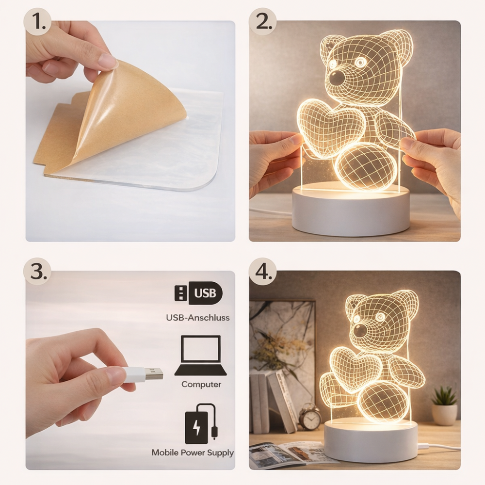 3D Motivlampe – Stimmungslicht für jeden Raum