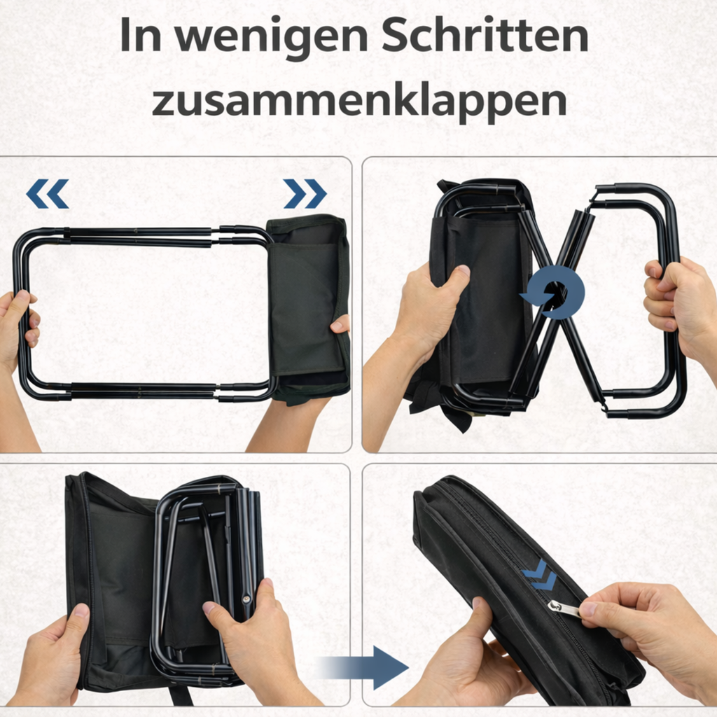 FlexSeat™ – Leicht. Faltbar. Immer dabei